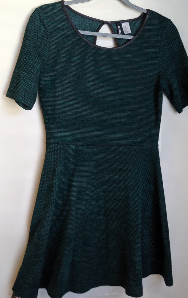 Jade green fit & flare above the knees dress